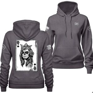 Women's Charcoal Queen Graphic Hoodie